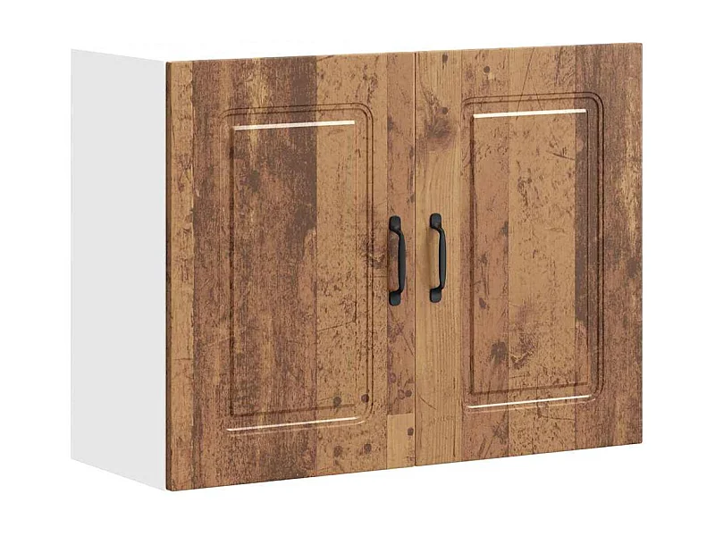 Armoire murale de cuisine Kalmar vieux bois bois d'ingénierie