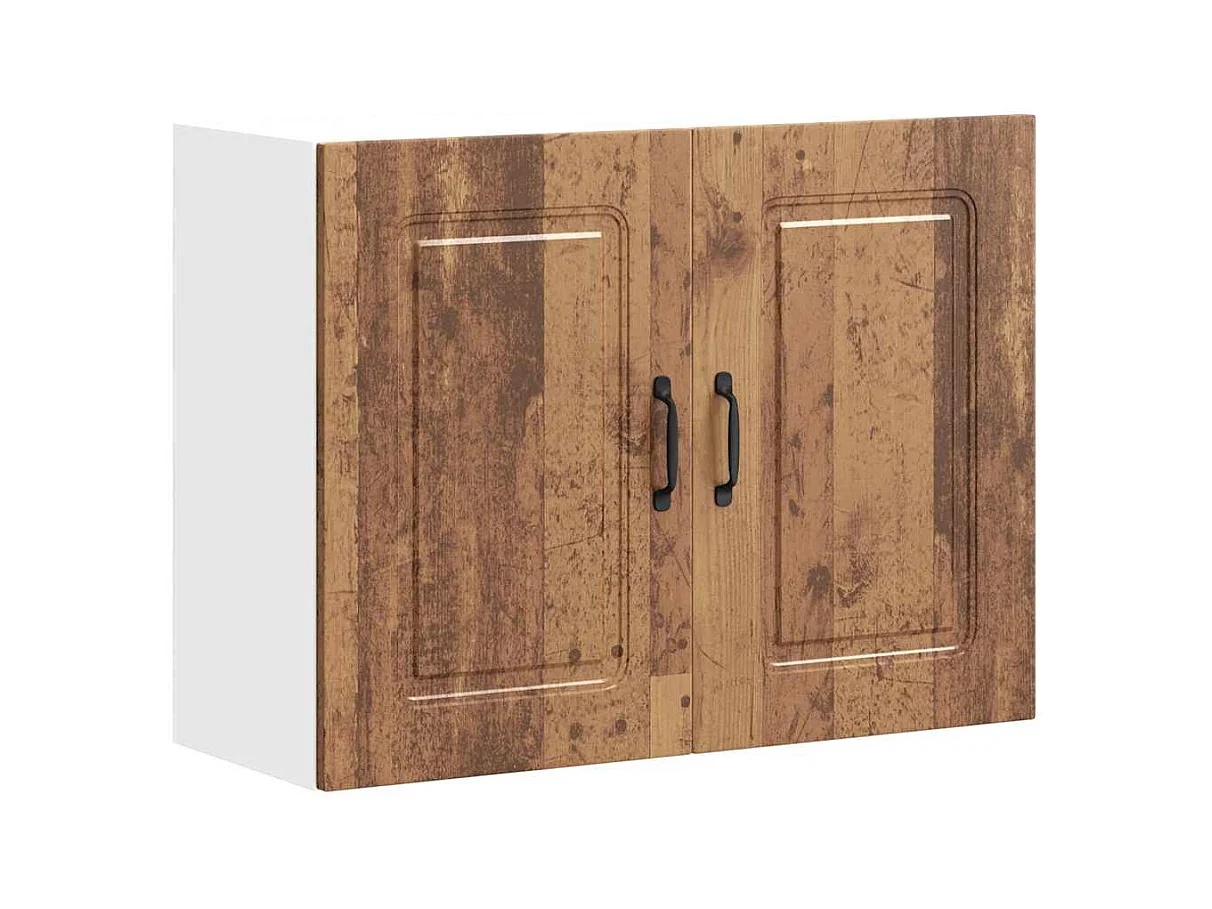 Armoire murale de cuisine Kalmar vieux bois bois d'ingénierie