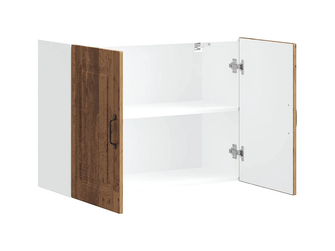 Armoire murale de cuisine Kalmar vieux bois bois d'ingénierie