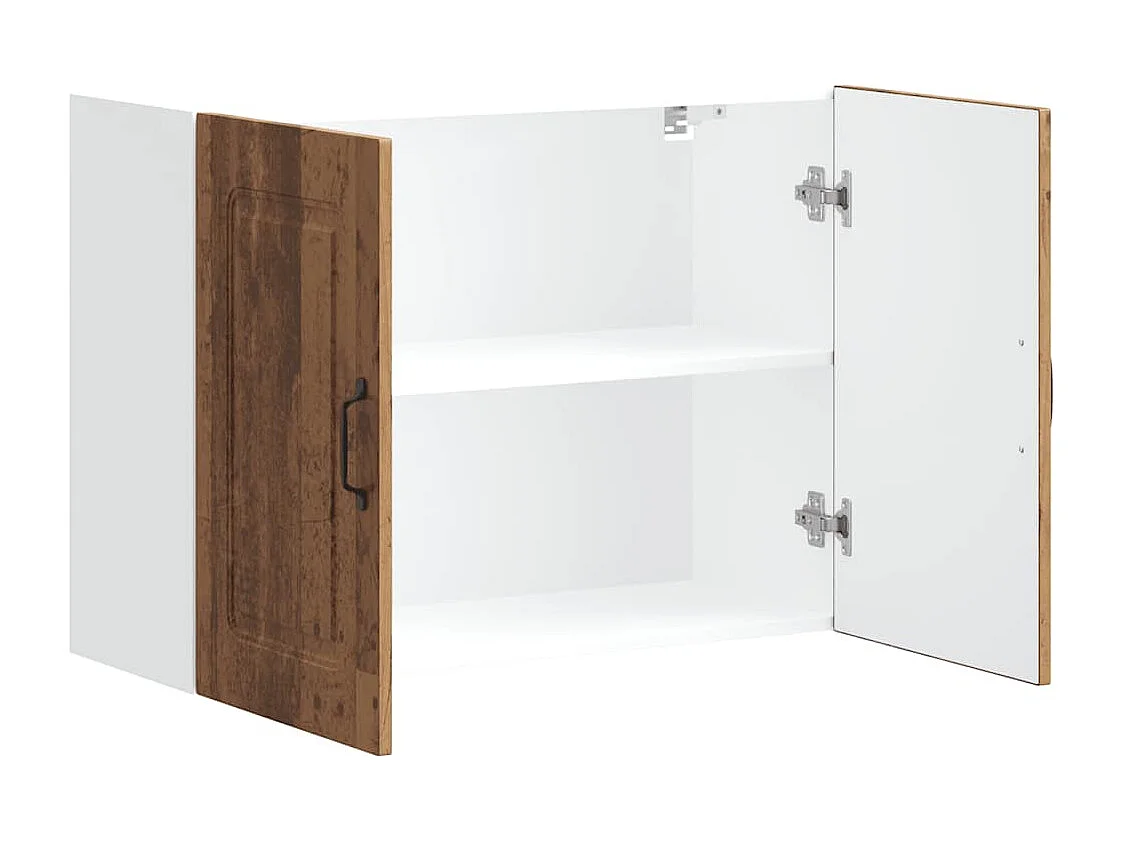 Armoire murale de cuisine Kalmar vieux bois bois d'ingénierie