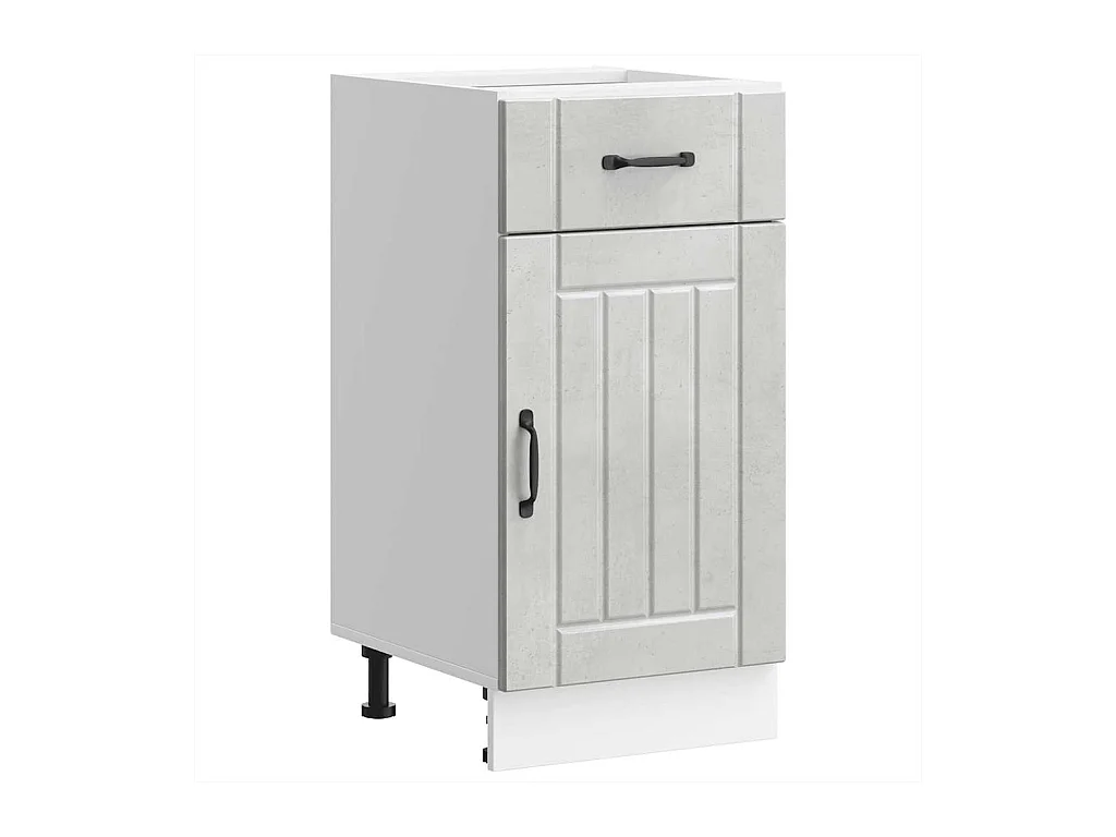 Armoire de cuisine Lucca gris béton bois ingénierie