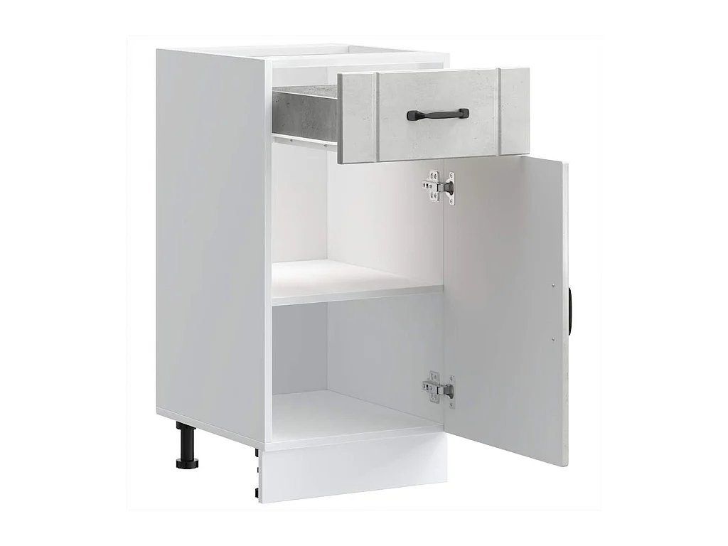 Küchen-Unterschrank Lucca Betongrau Holzwerkstoff