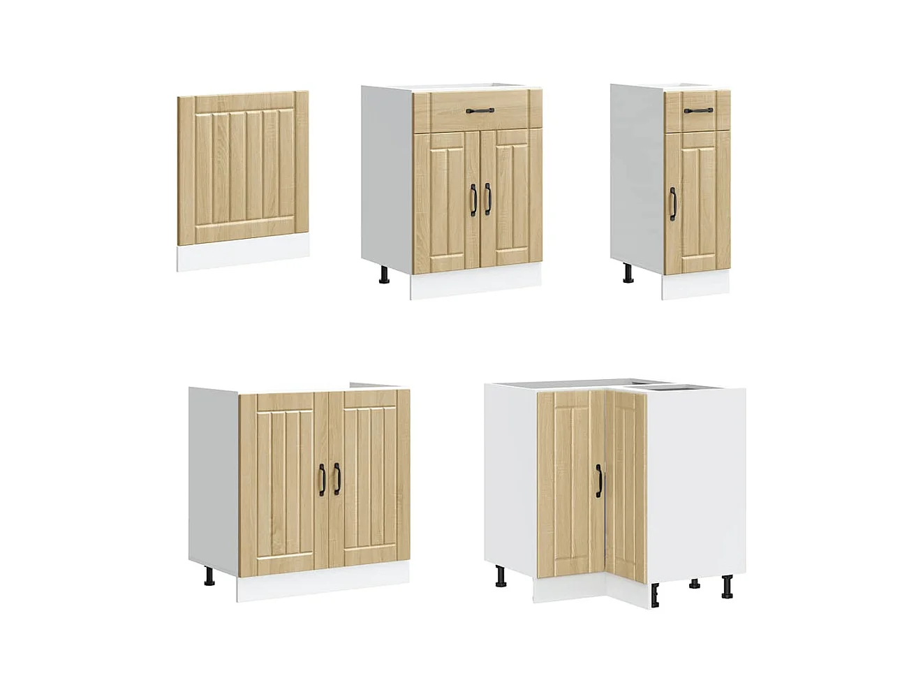 Ensemble d'armoires de cuisine 11 pcs Lucca bois d'ingénierie