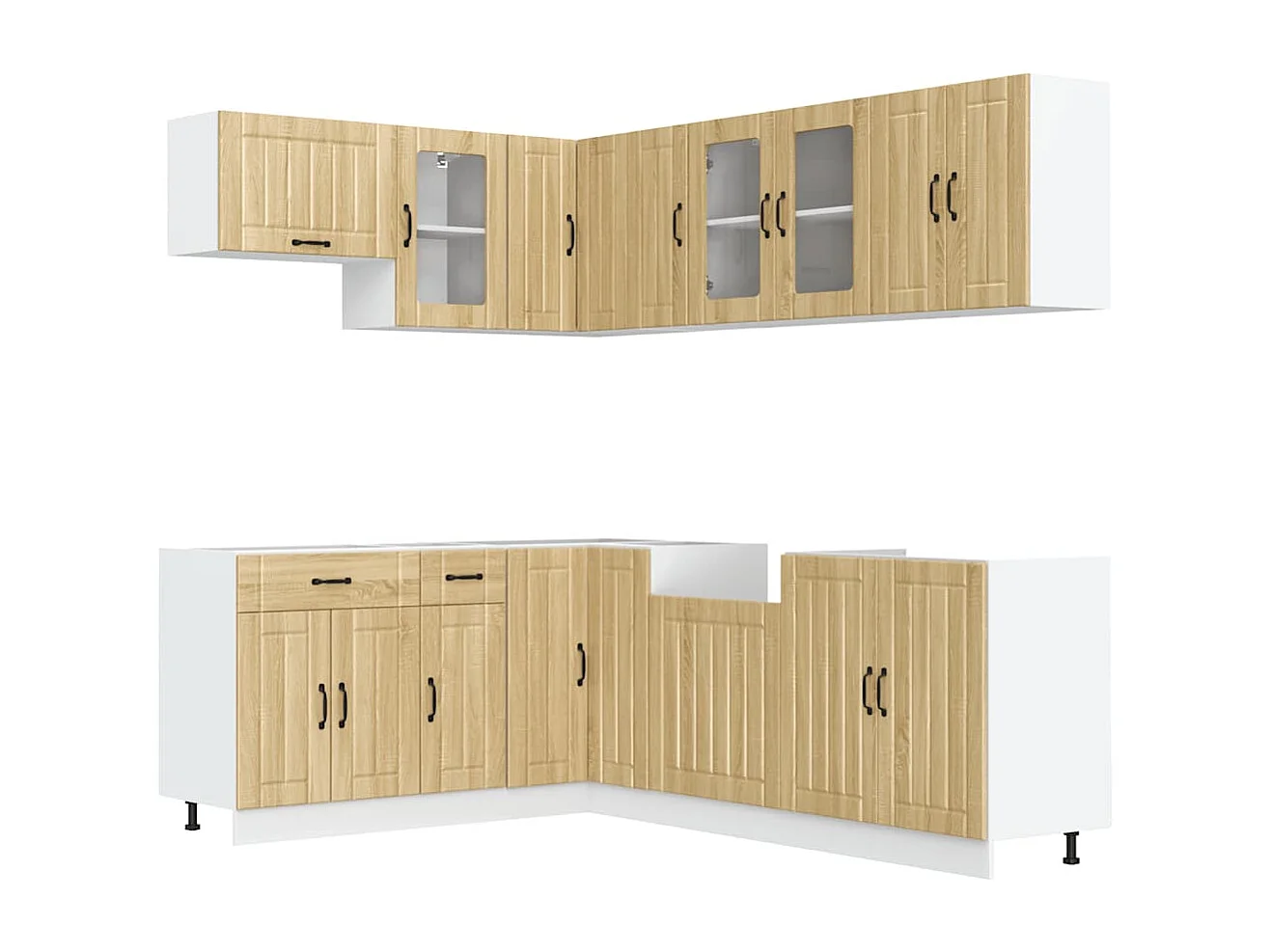 Ensemble d'armoires de cuisine 11 pcs Lucca bois d'ingénierie