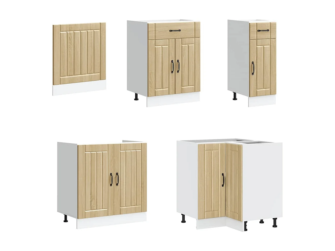 Ensemble d'armoires de cuisine 11 pcs Lucca bois d'ingénierie