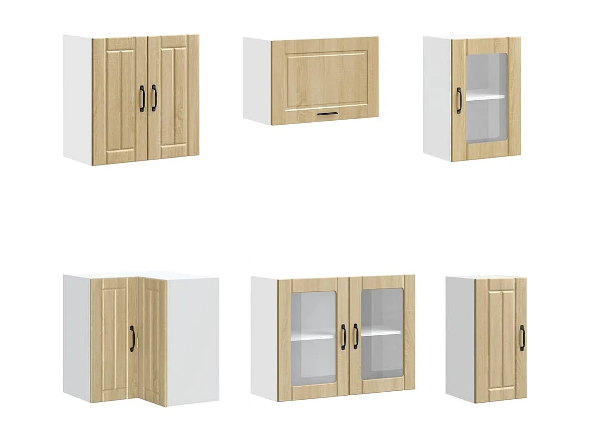 Ensemble d'armoires de cuisine 11 pcs Lucca bois d'ingénierie