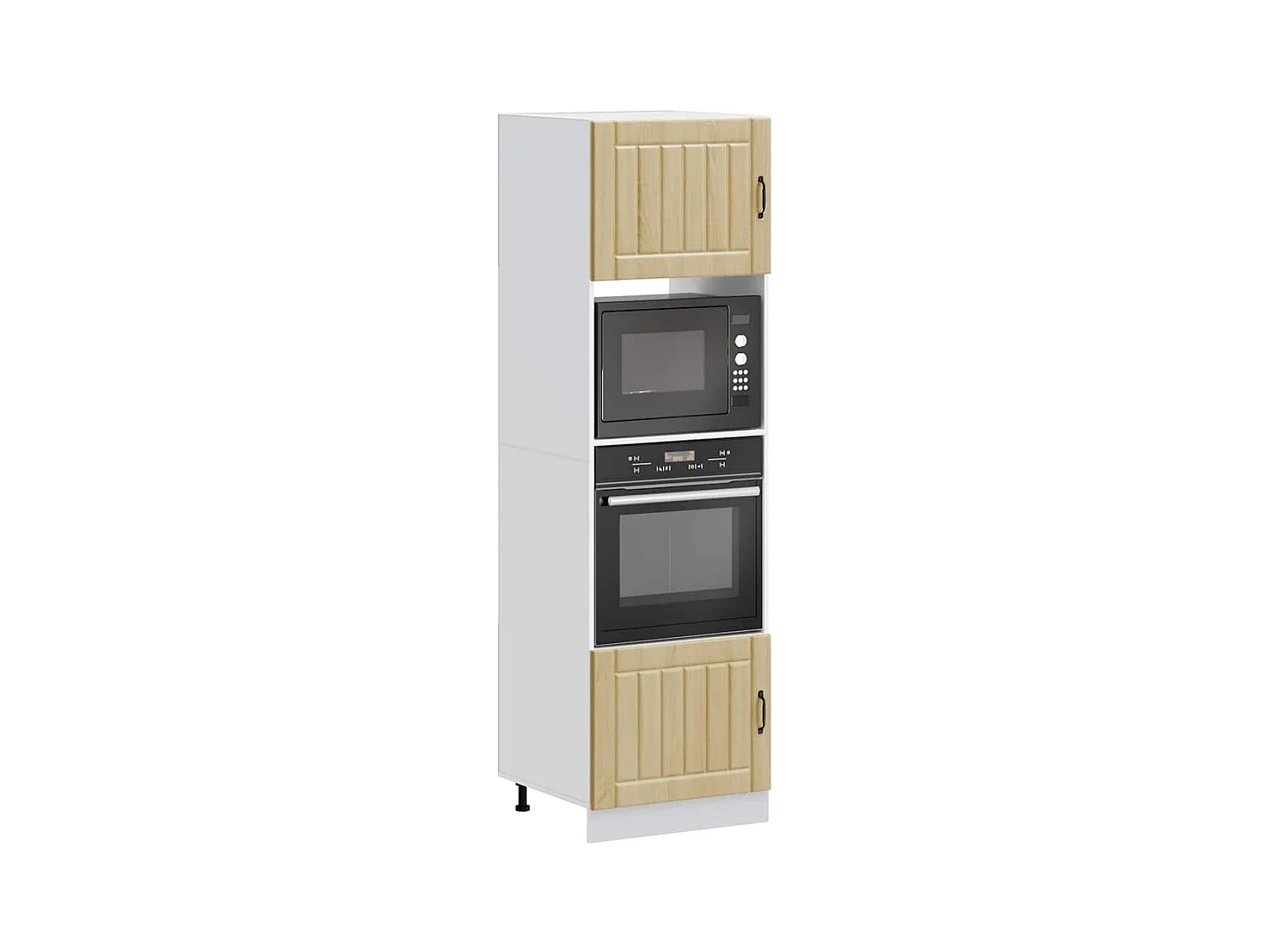 Armoires de four 2 pièces "Lucca" en bois d'ingénierie chêne Sonoma
