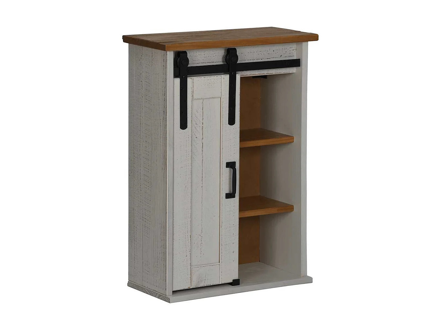 Armoire suspendue HALDEN porte coulissante blanc 49x22,5x70 cm