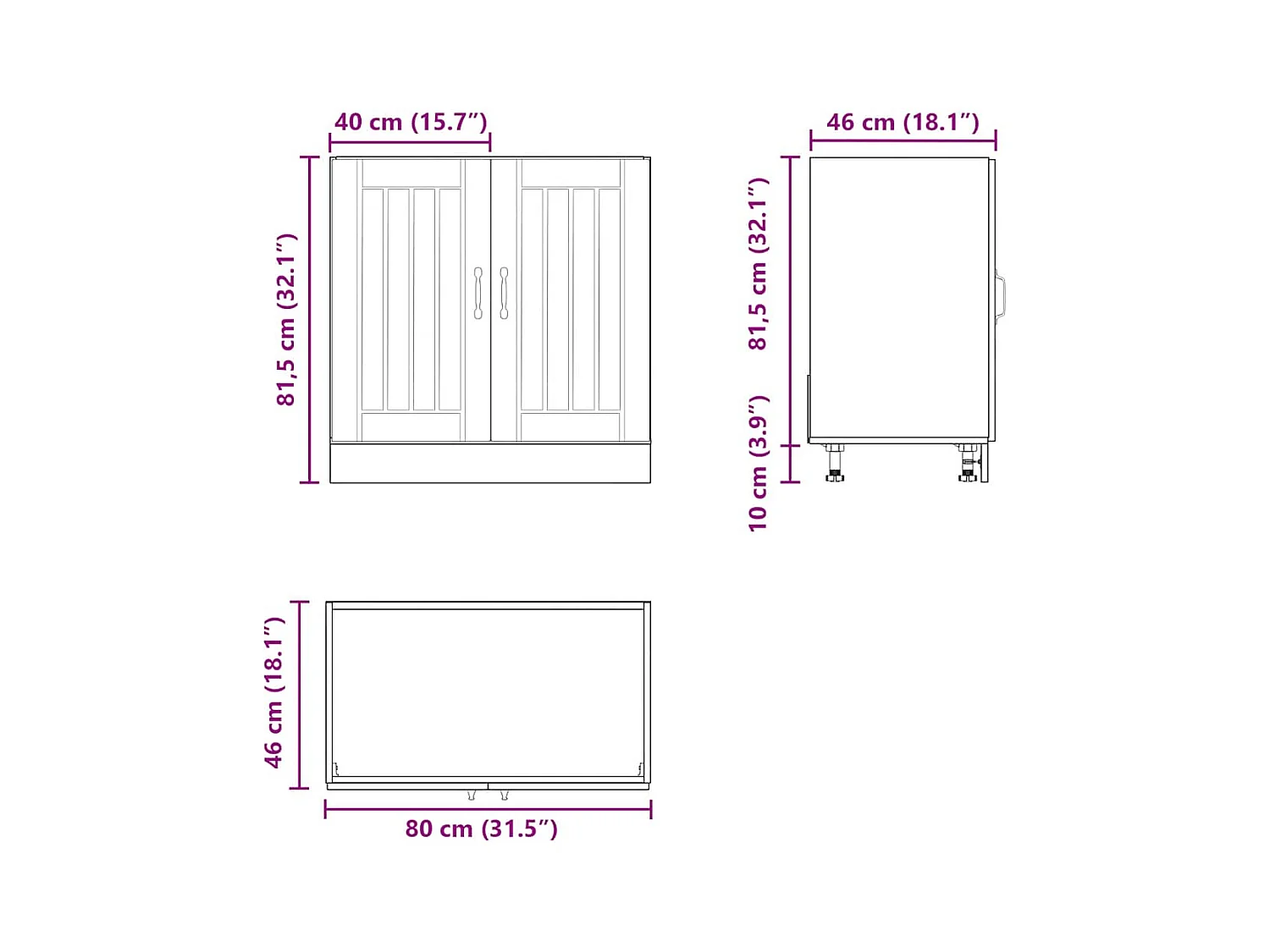 Mobile Base Lavello Lucca Rovere Sonoma in Legno Multistrato