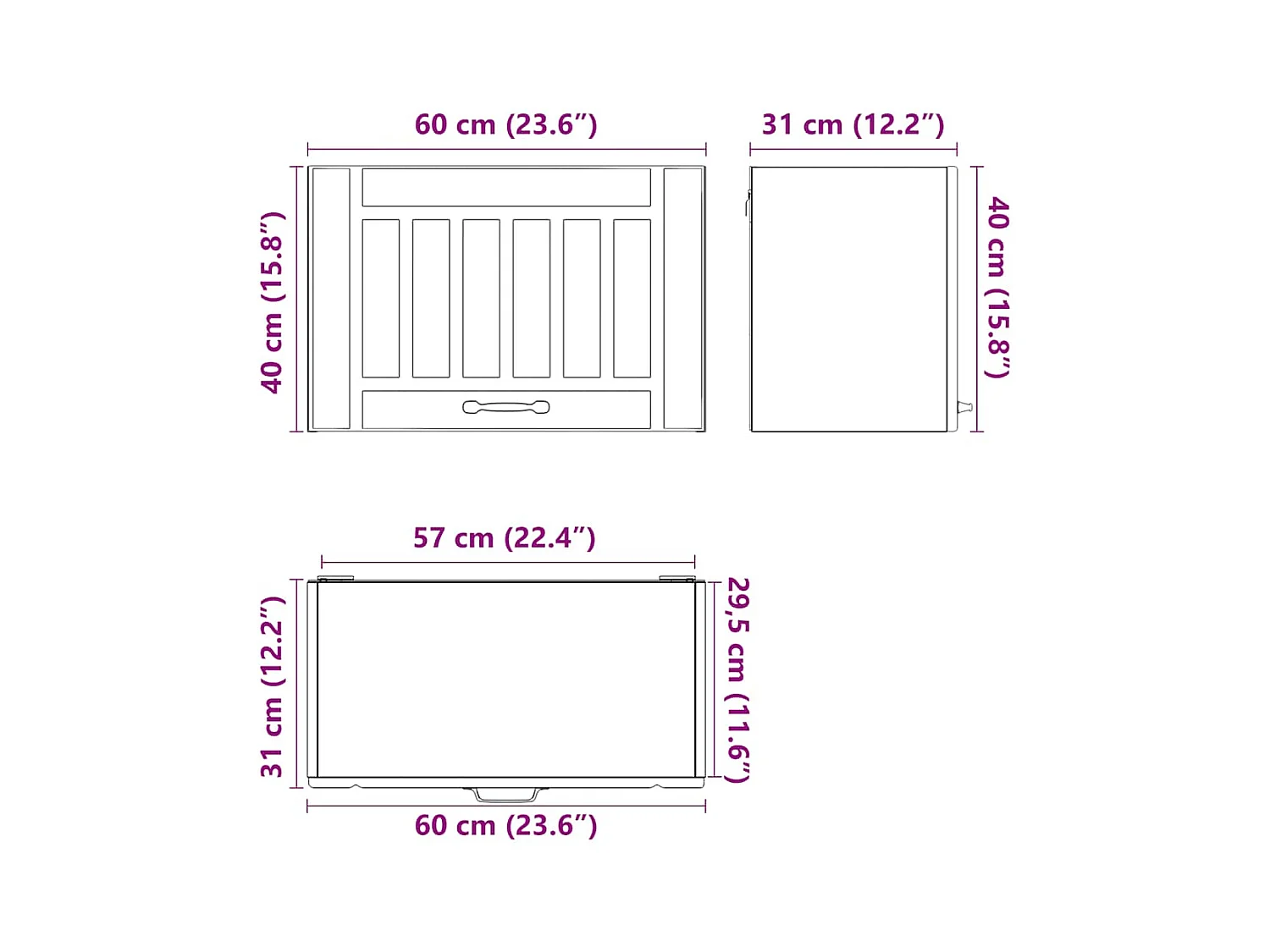 Armário de parede da cozinha Lucca madeira carvalho sonoma