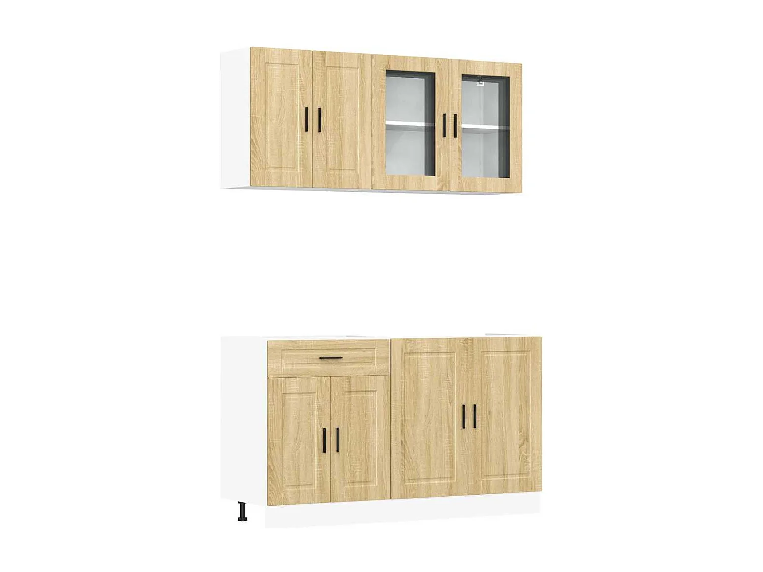 4 peças armário de cozinha conjunto Porto sonoma carvalho