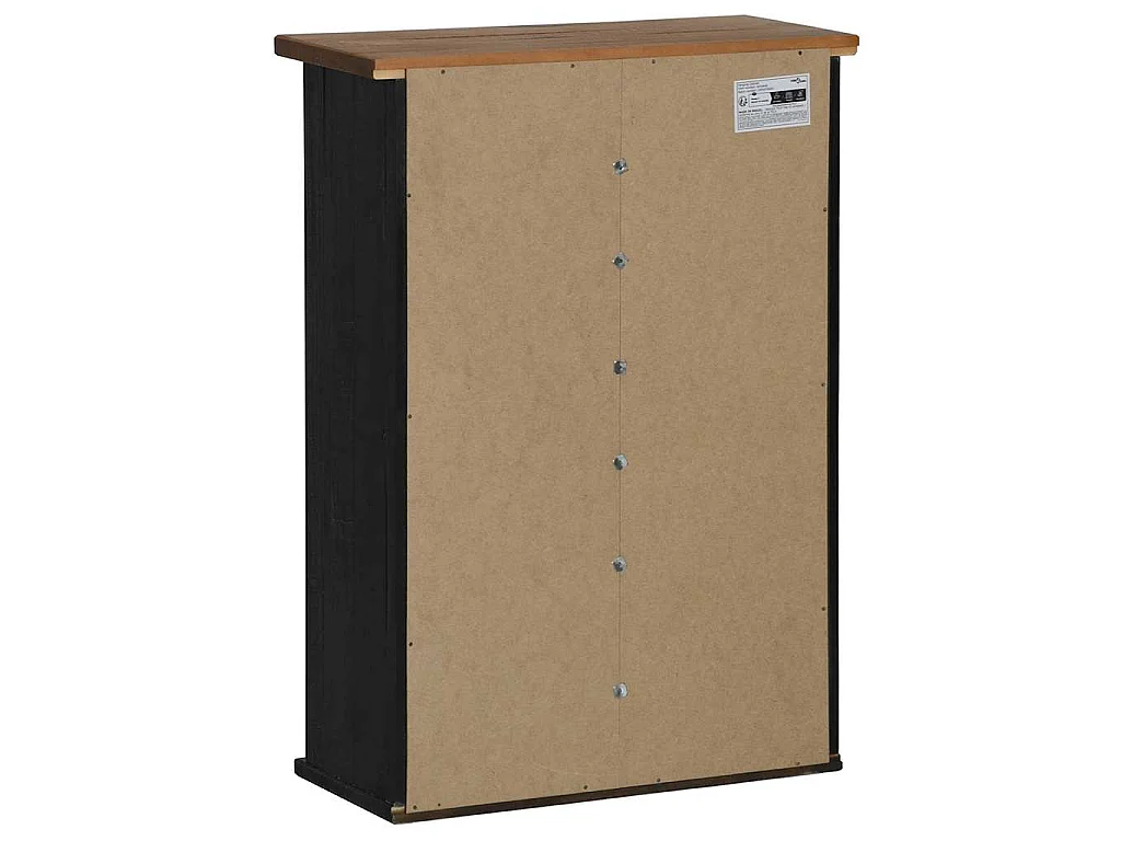 Bovenkast HALDEN met schuifdeur 49x22,5x70 cm grenenhout zwart