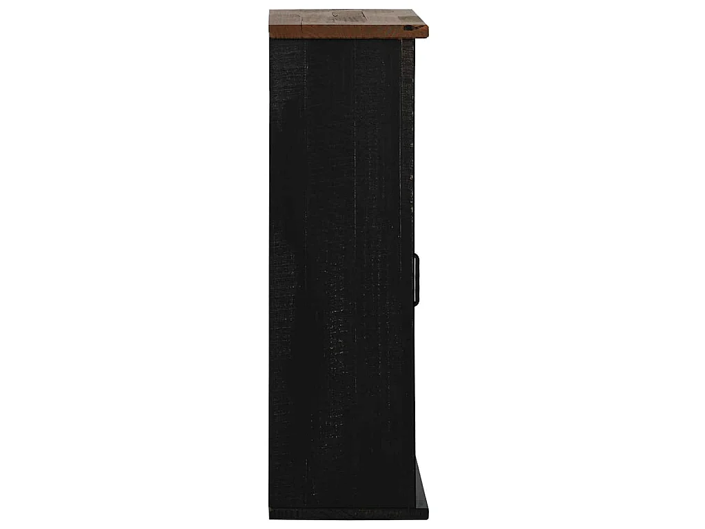 Bovenkast HALDEN met schuifdeur 49x22,5x70 cm grenenhout zwart