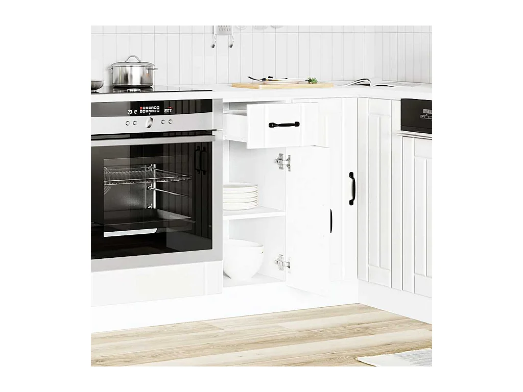 Armoire de cuisine Lucca blanc bois d'ingénierie