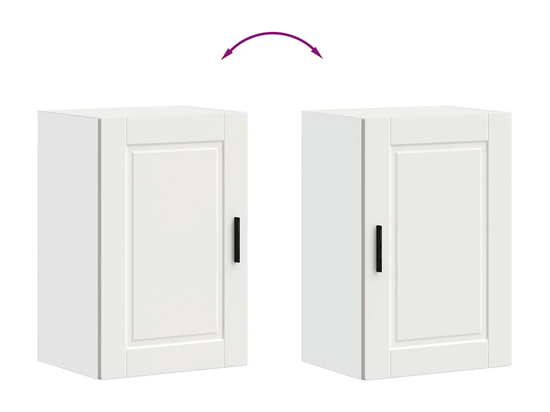 Armoire murale de cuisine Porto blanc bois d'ingénierie