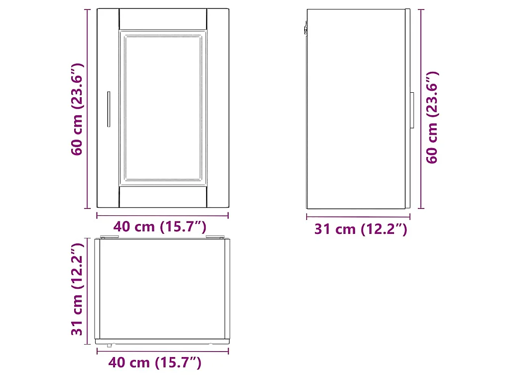 Pensile da Cucina Porto Bianco in Legno Multistrato
