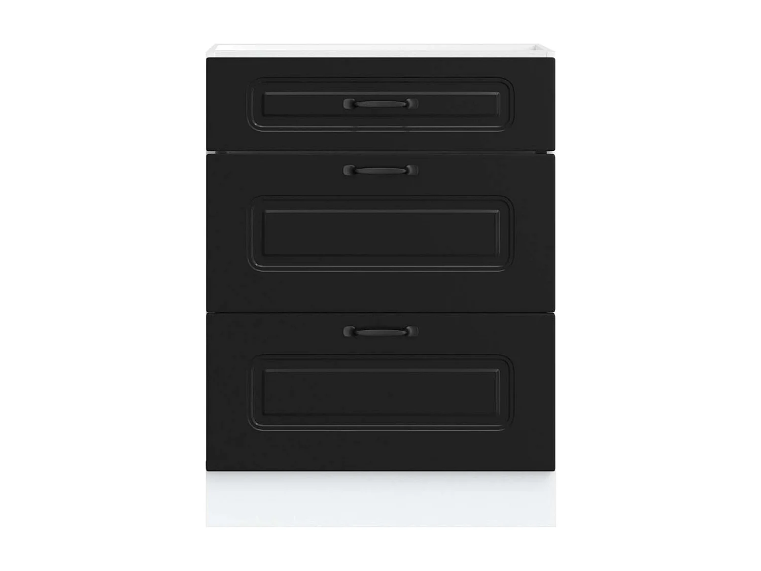 Armario bajo de cocina "Kalmar" de madera de ingeniería negra