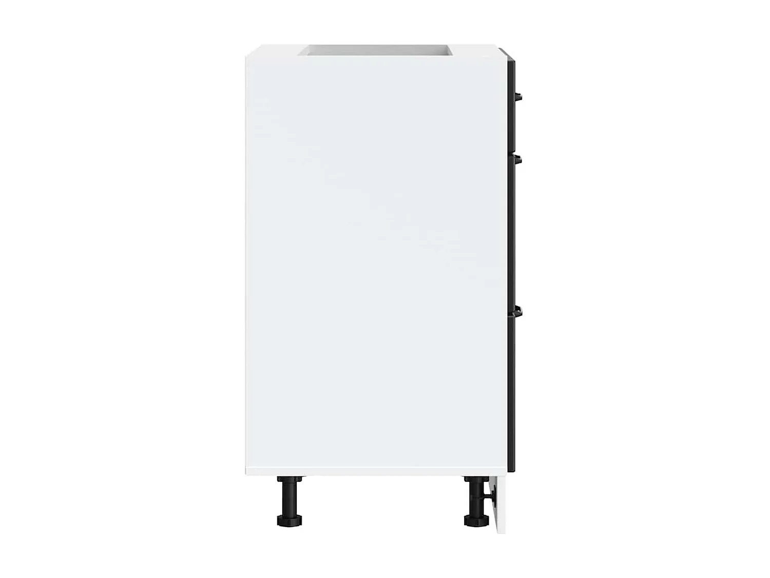 Armario bajo de cocina "Kalmar" de madera de ingeniería negra