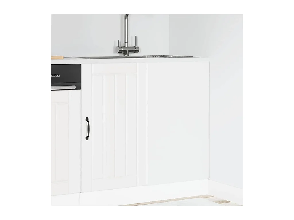 Meuble bas de cuisine Lucca blanc bois d'ingénierie