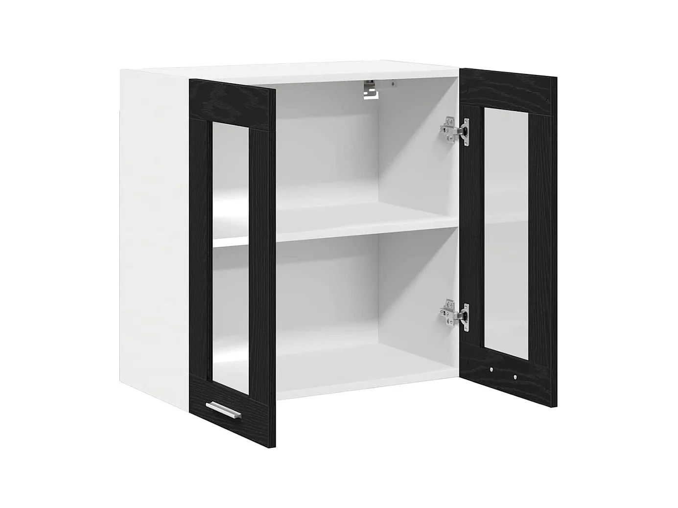 Armoire en Verre Suspendue Riga Chêne noir 60 x 31 x 60 cm