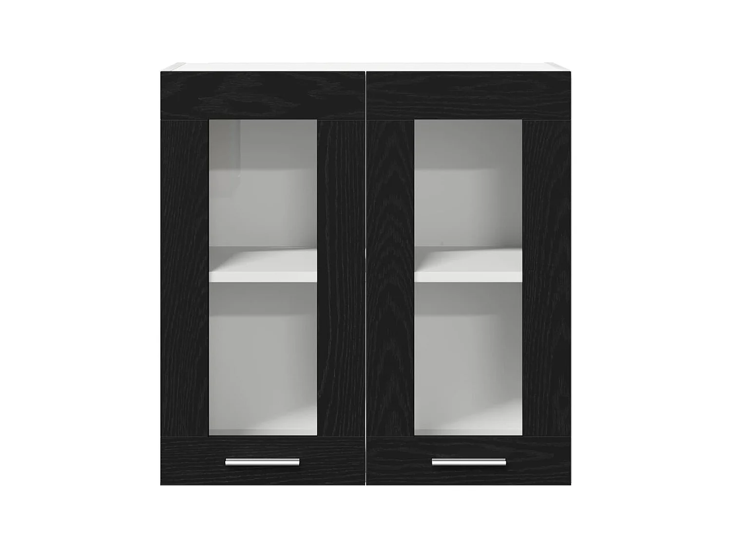 Armoire en Verre Suspendue Riga Chêne noir 60 x 31 x 60 cm