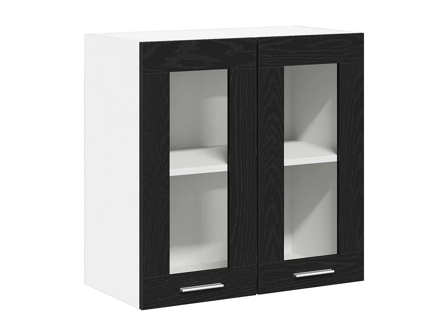 Armoire suspendue avec étagère Riga Chêne noir 60 x 31 x 60 cm