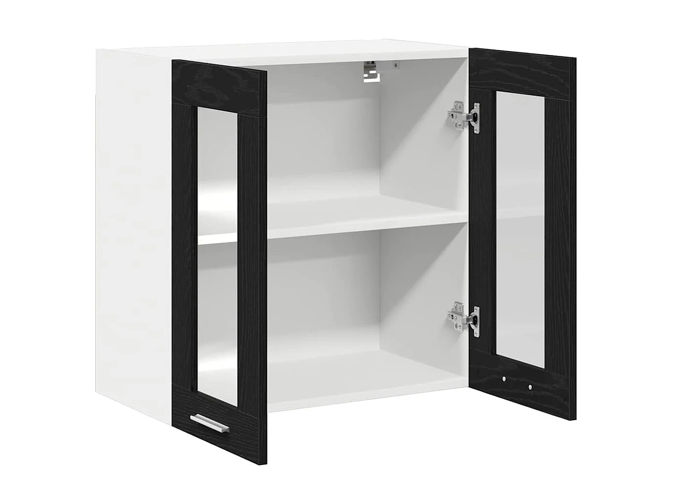 Armoire suspendue avec étagère Riga Chêne noir 60 x 31 x 60 cm
