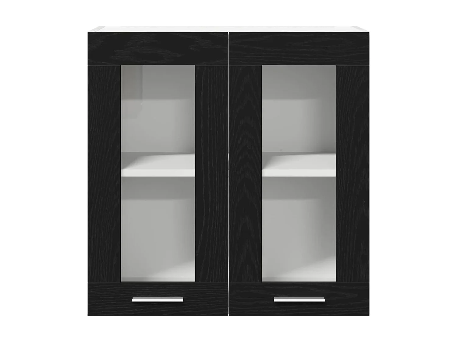 Armoire suspendue avec étagère Riga Chêne noir 60 x 31 x 60 cm
