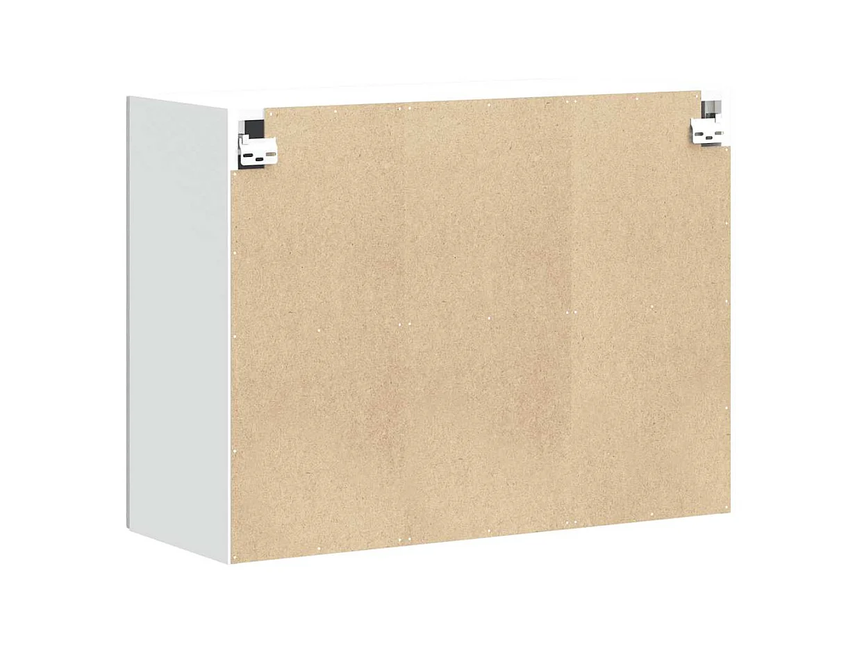 Armoire murale de cuisine Kalmar gris béton bois d'ingénierie