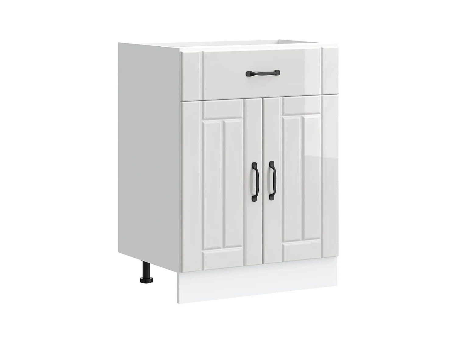 Keuken onderkast Lucca bewerkt hout hoogglans wit