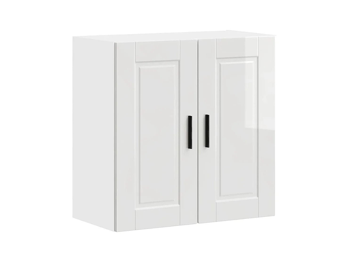 Armoire murale de cuisine Porto blanc brillant bois ingénierie