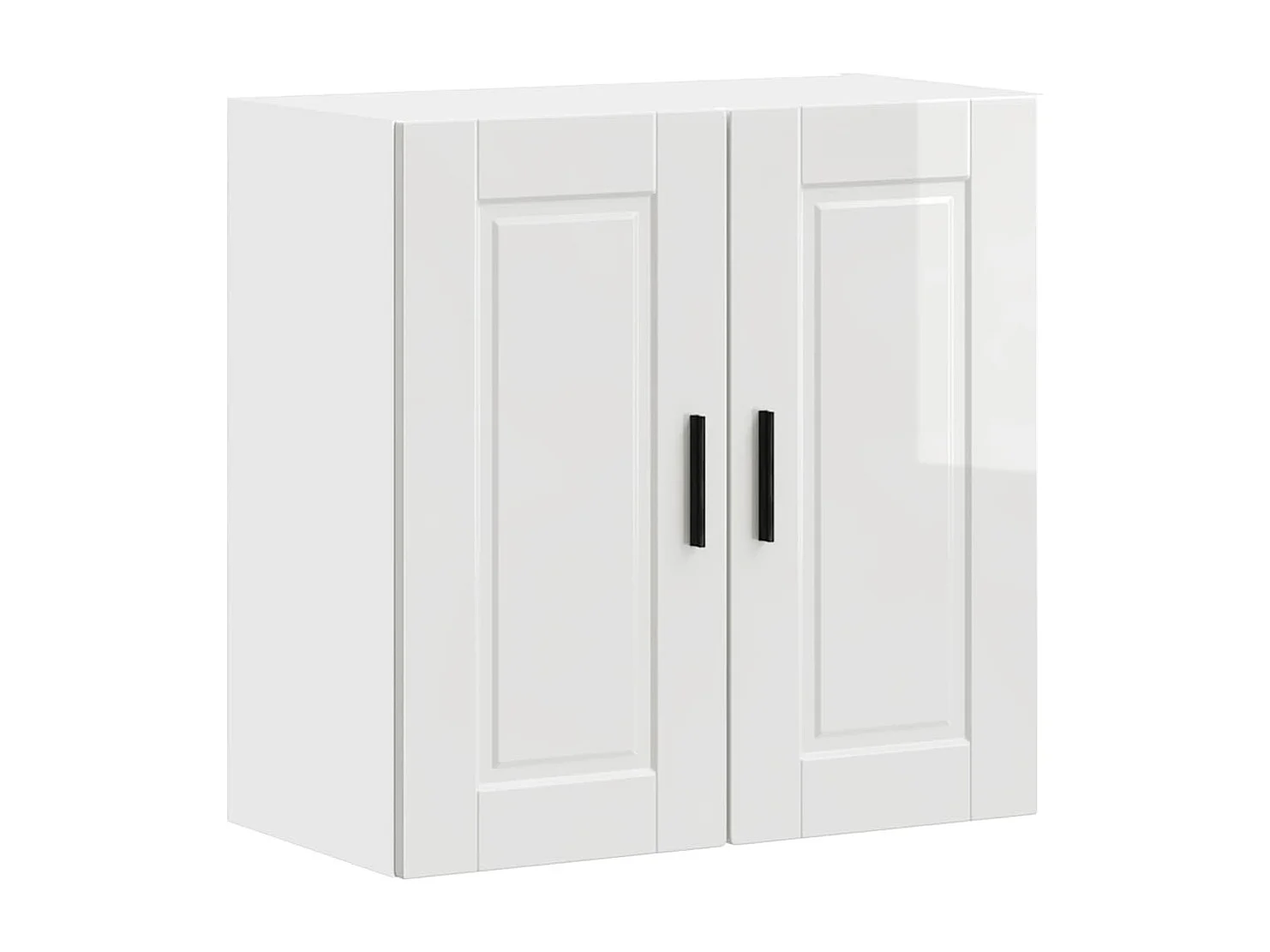 Armoire murale de cuisine Porto blanc brillant bois ingénierie