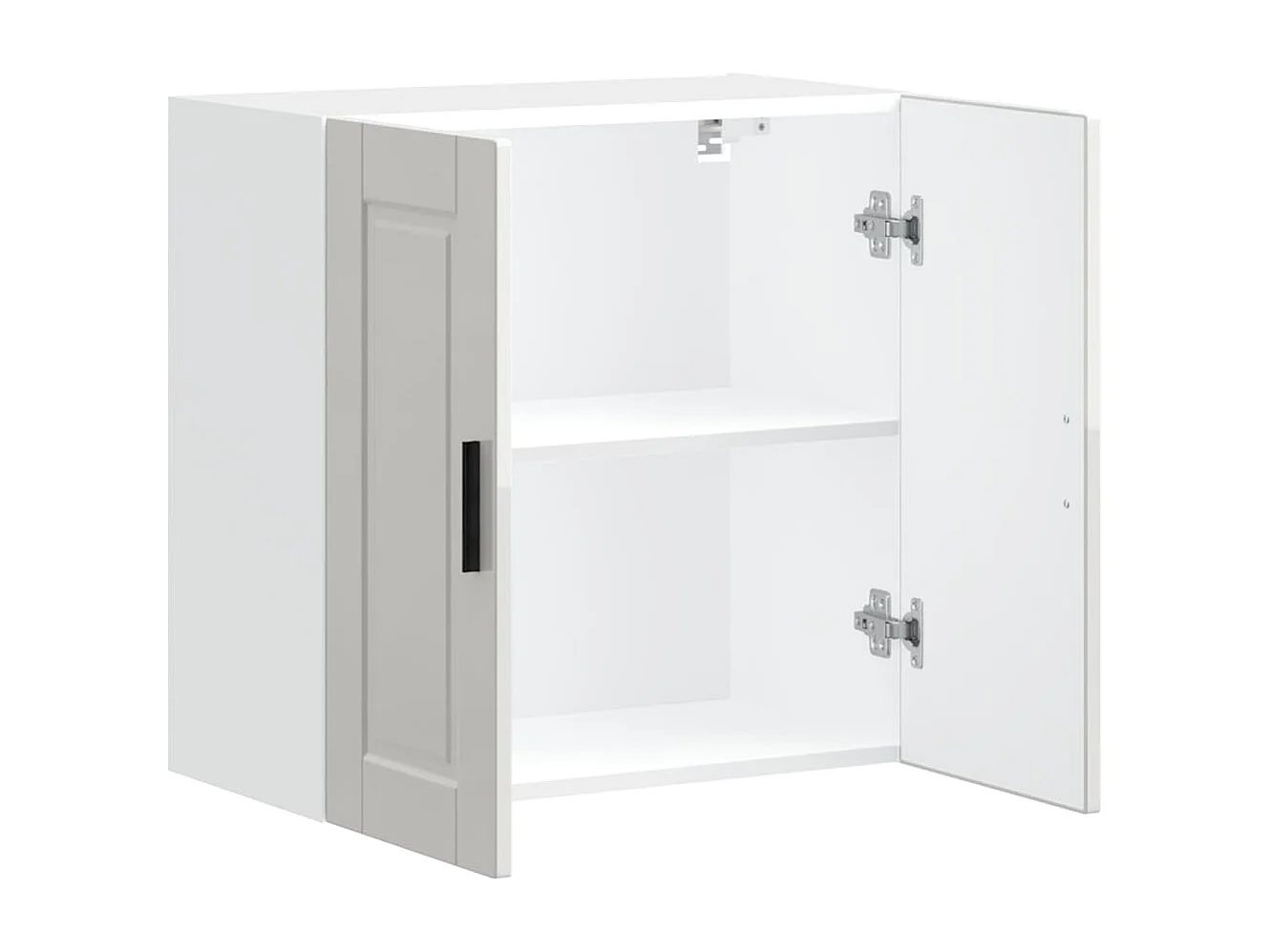 Armoire murale de cuisine Porto blanc brillant bois ingénierie