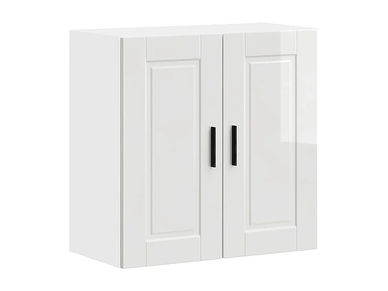 Armoire murale de cuisine Porto blanc brillant bois ingénierie
