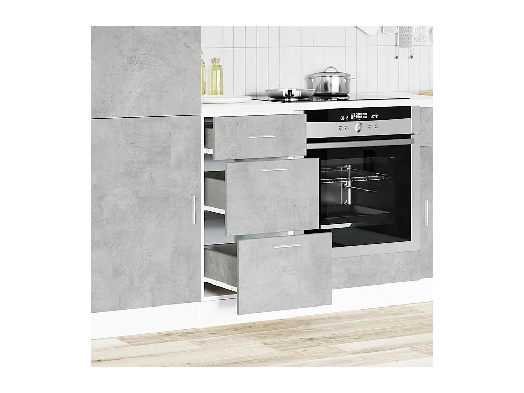 Meuble bas "Lyon" Gris béton 40 x 46 x 81,5 cm Bois d'ingénierie