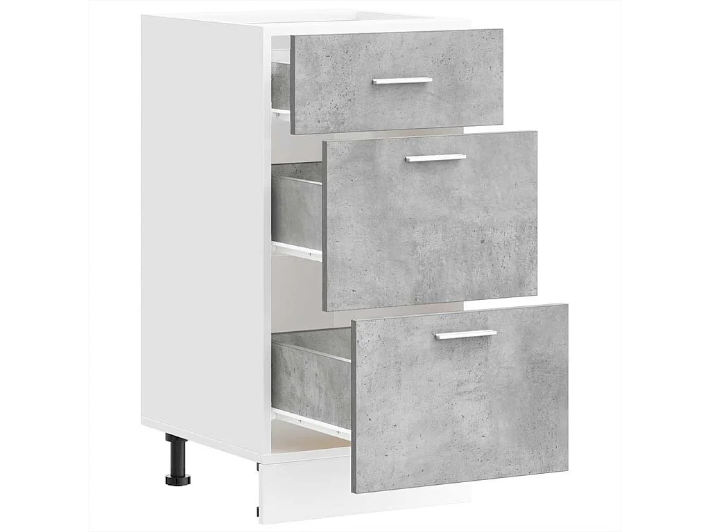 Meuble bas "Lyon" Gris béton 40 x 46 x 81,5 cm Bois d'ingénierie