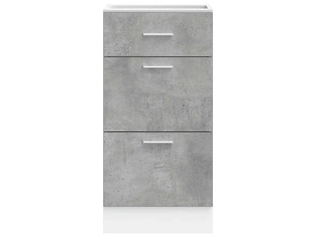Meuble bas "Lyon" Gris béton 40 x 46 x 81,5 cm Bois d'ingénierie