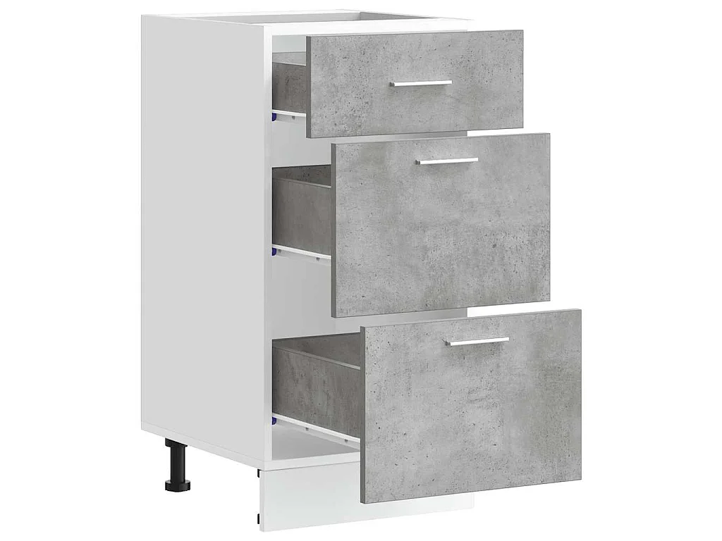 Meuble bas "Lyon" Gris béton 40 x 46 x 81,5 cm Bois d'ingénierie