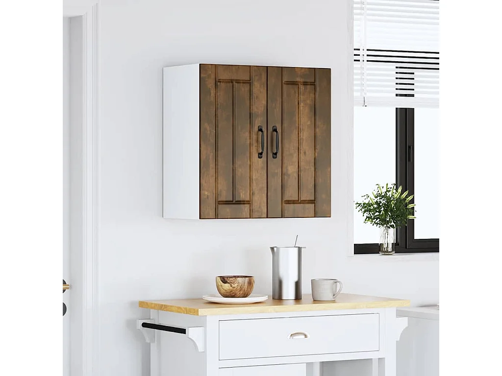 Armoire murale de cuisine Lucca chêne fumé bois ingénierie