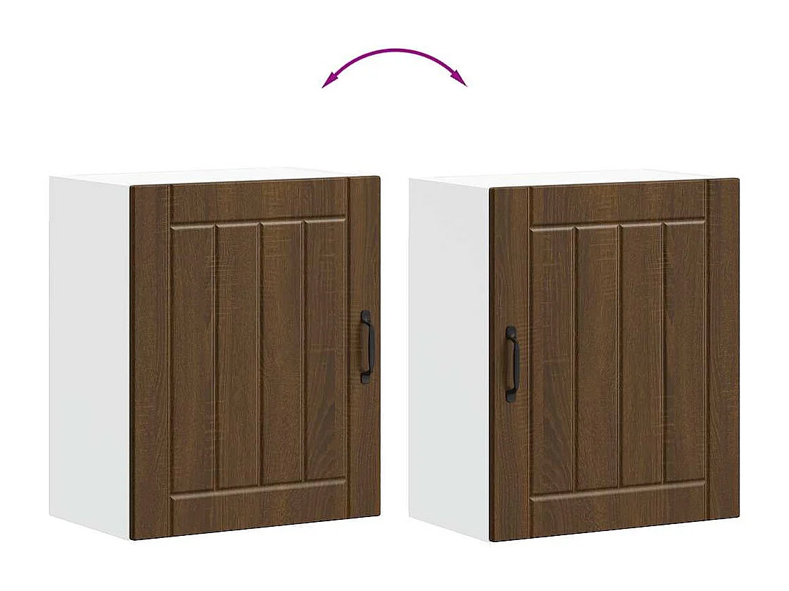 Armario de pared de cocina Lucca roble marrón