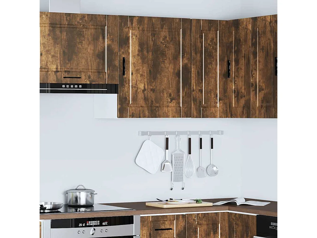 Armario de pared cocina Porto madera ingeniería roble ahumado