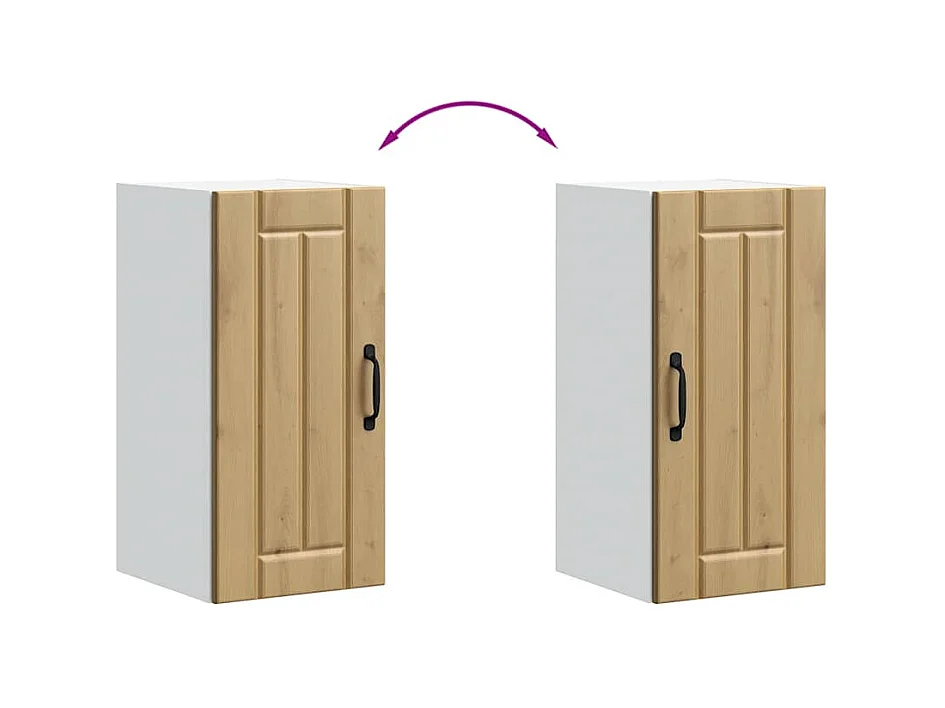 Armoire murale de cuisine Lucca chêne artisanal bois ingénierie