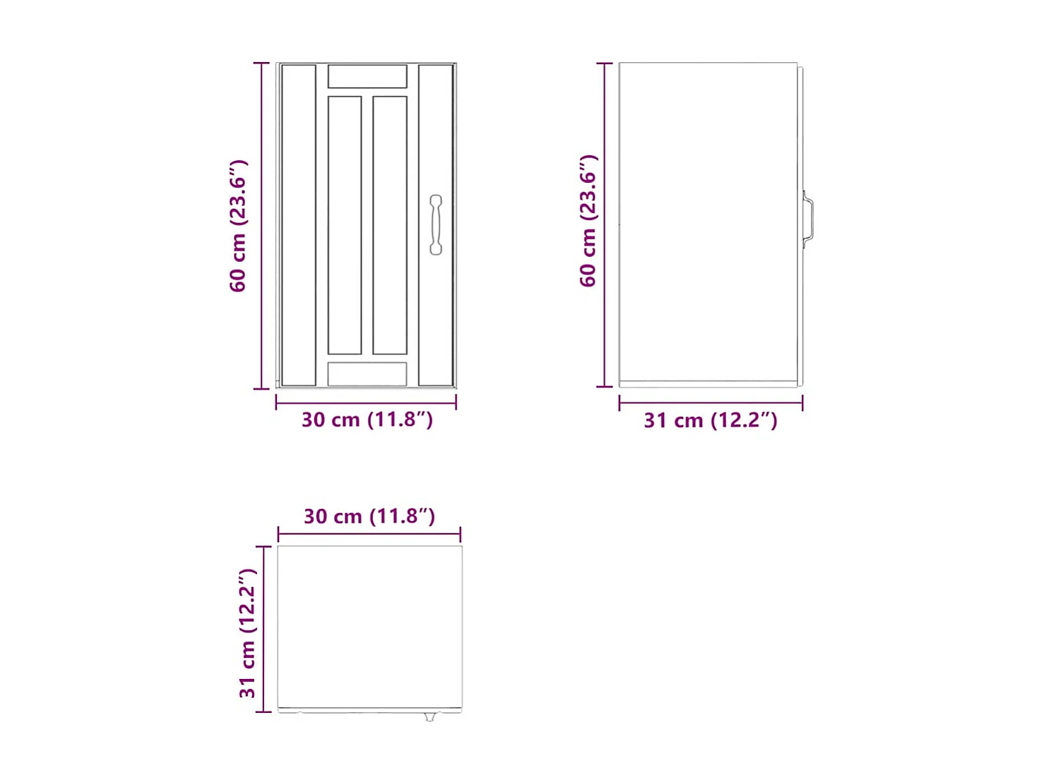 Armoire murale de cuisine Lucca chêne artisanal bois ingénierie