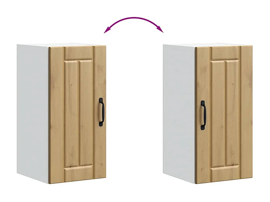 Armoire murale de cuisine Lucca chêne artisanal bois ingénierie