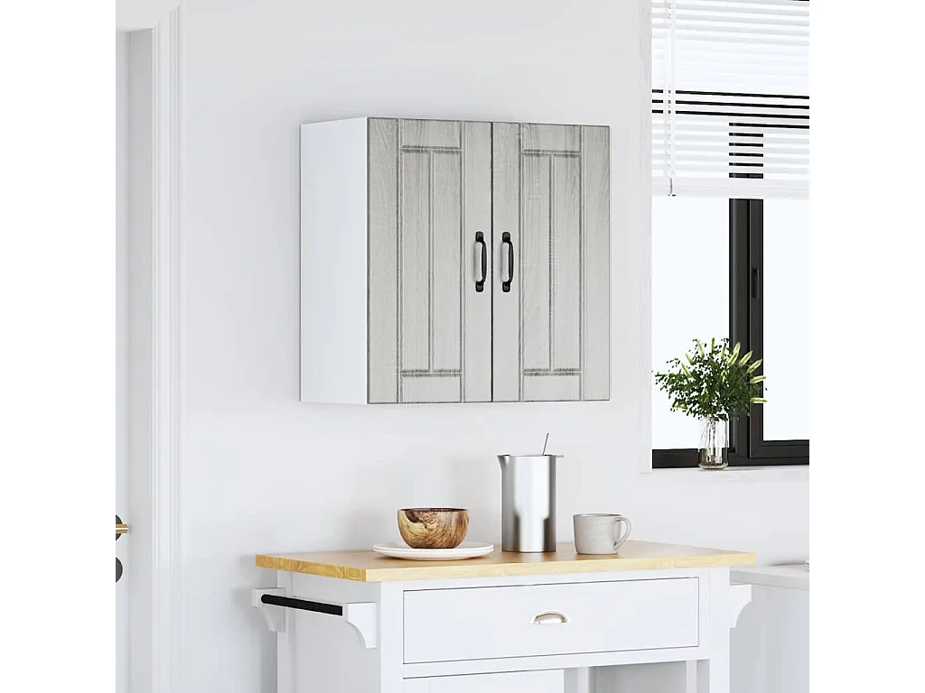 Armario de pared cocina Lucca madera contrachapada gris sonoma