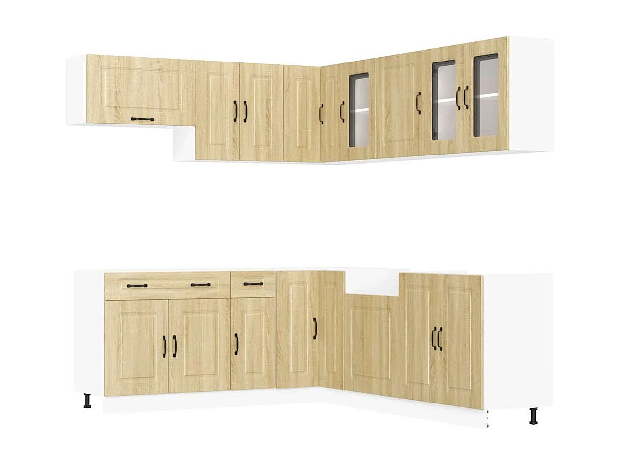 Ensemble d'armoires de cuisine 11 pcs Kalmar bois d'ingénierie