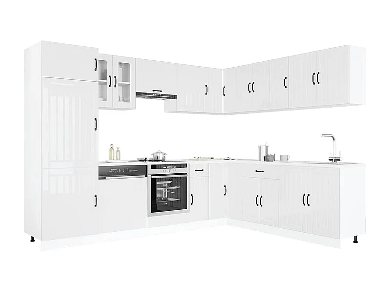 Ensemble d'armoires de cuisine 14 pcs Lucca bois d'ingénierie