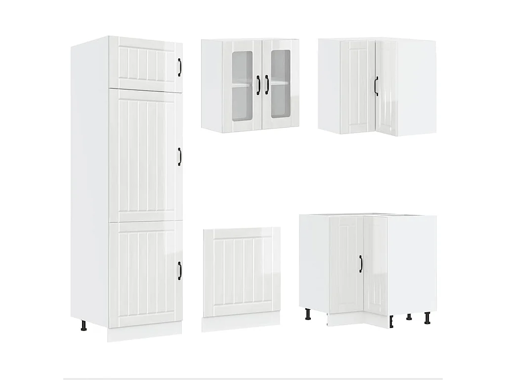 Ensemble d'armoires de cuisine 14 pcs Lucca bois d'ingénierie