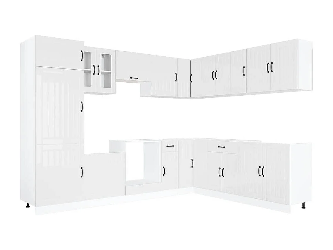 Ensemble d'armoires de cuisine 14 pcs Lucca bois d'ingénierie