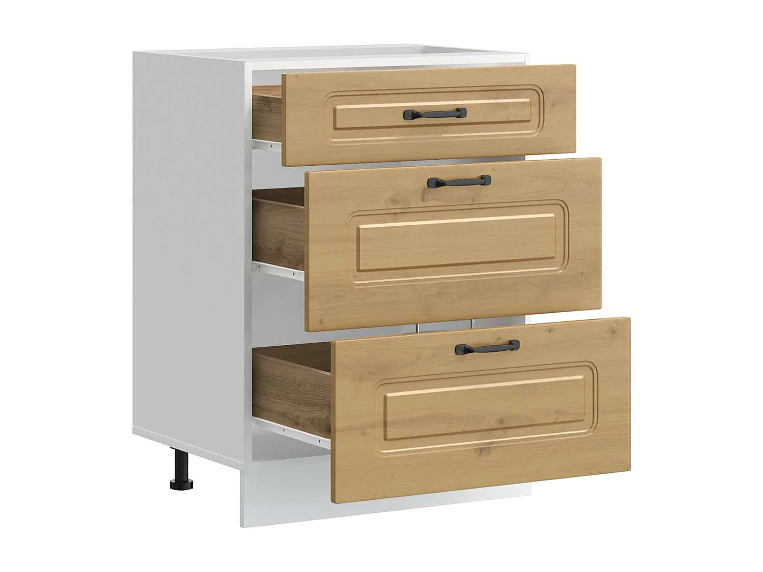 Armário de cozinha baixo Kalmar carvalho artesanal